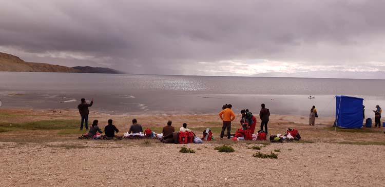 Tourists Near Lake Manasarovar
